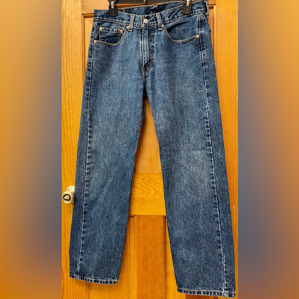 Men’s “Levi’s” 505 Straight Leg Blue Jeans